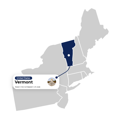 Vermont Map Illustration