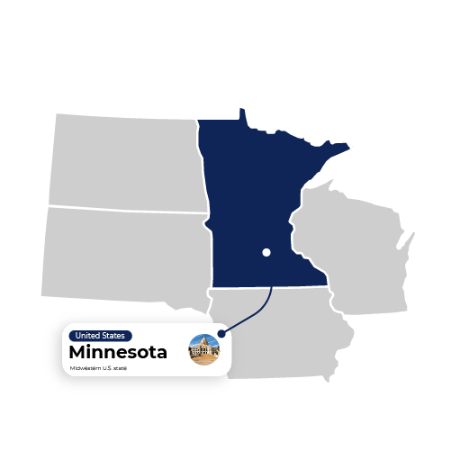 Map Illustration of Minnesota