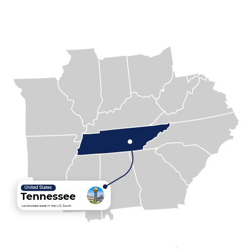 Map Illustration of Tennesse