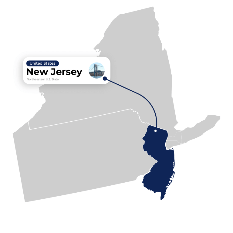 Map Illustration of New Jersey