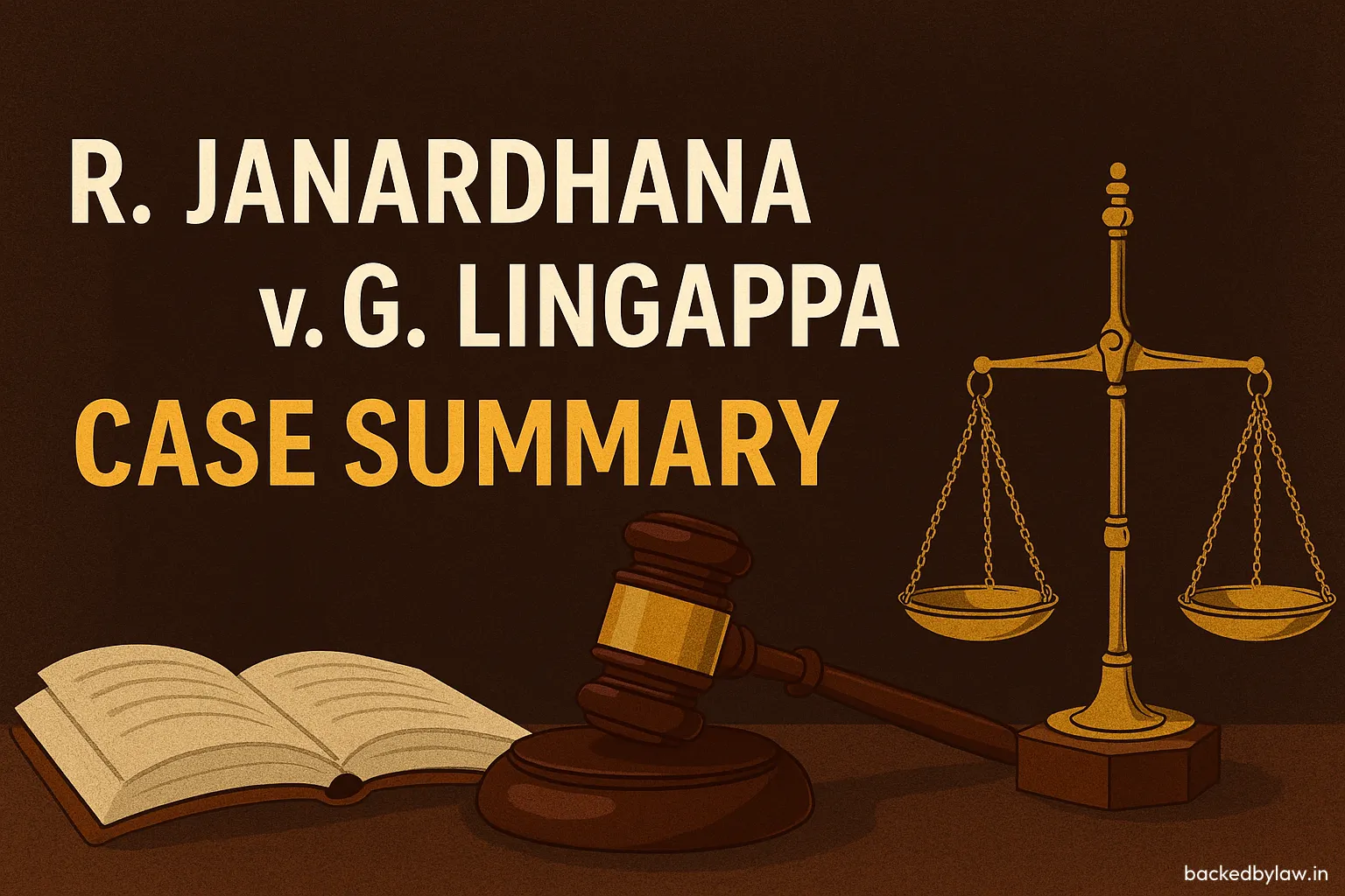 R. Janardhana Rao v. G. Lingappa Case Summary