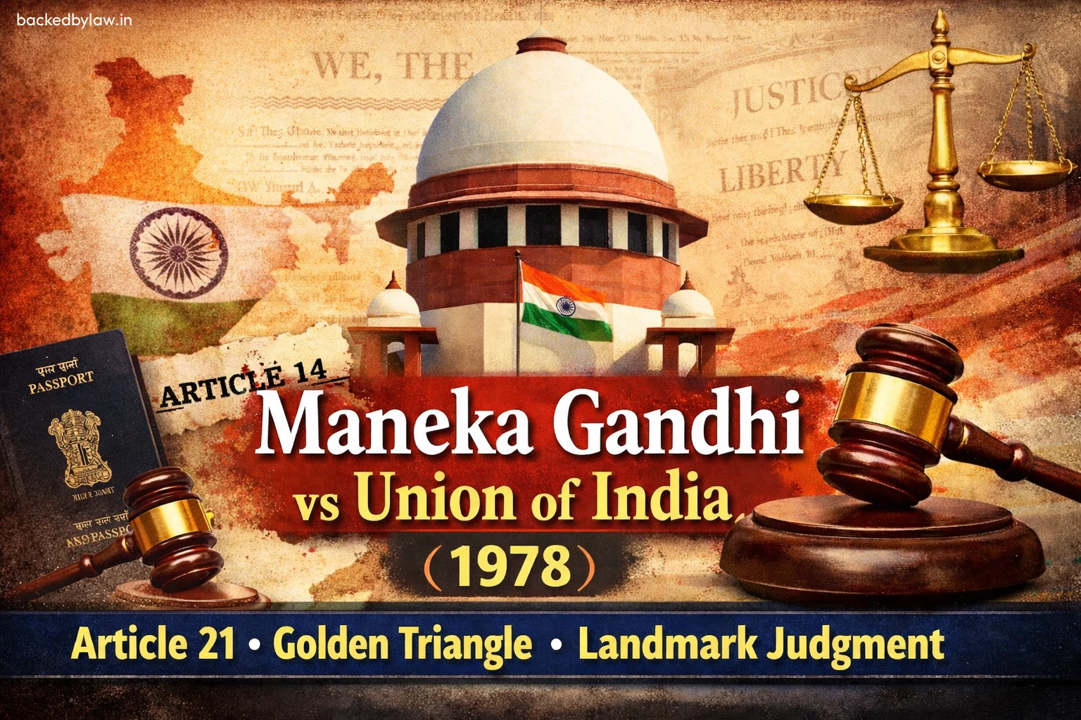 Explore the landmark Supreme Court case Maneka Gandhi v. Union of India (1978). Learn its facts, issues, ratio decidendi, judgment, and how it expanded Article 21 and fundamental rights.
