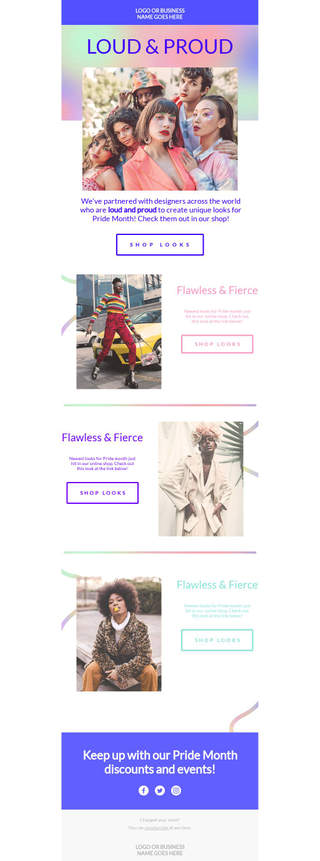Loud And Proud Pride Month Fashion Template