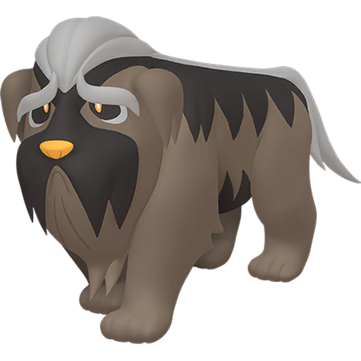 Mabosstiff - Dark type Pokemon from Pokemon Scarlet and Violet with stats, moves, and evolution data