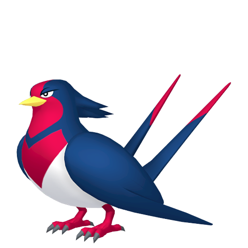 Swellow - Normal/Flying type Pokemon from Pokemon X and Y with stats, moves, and evolution data