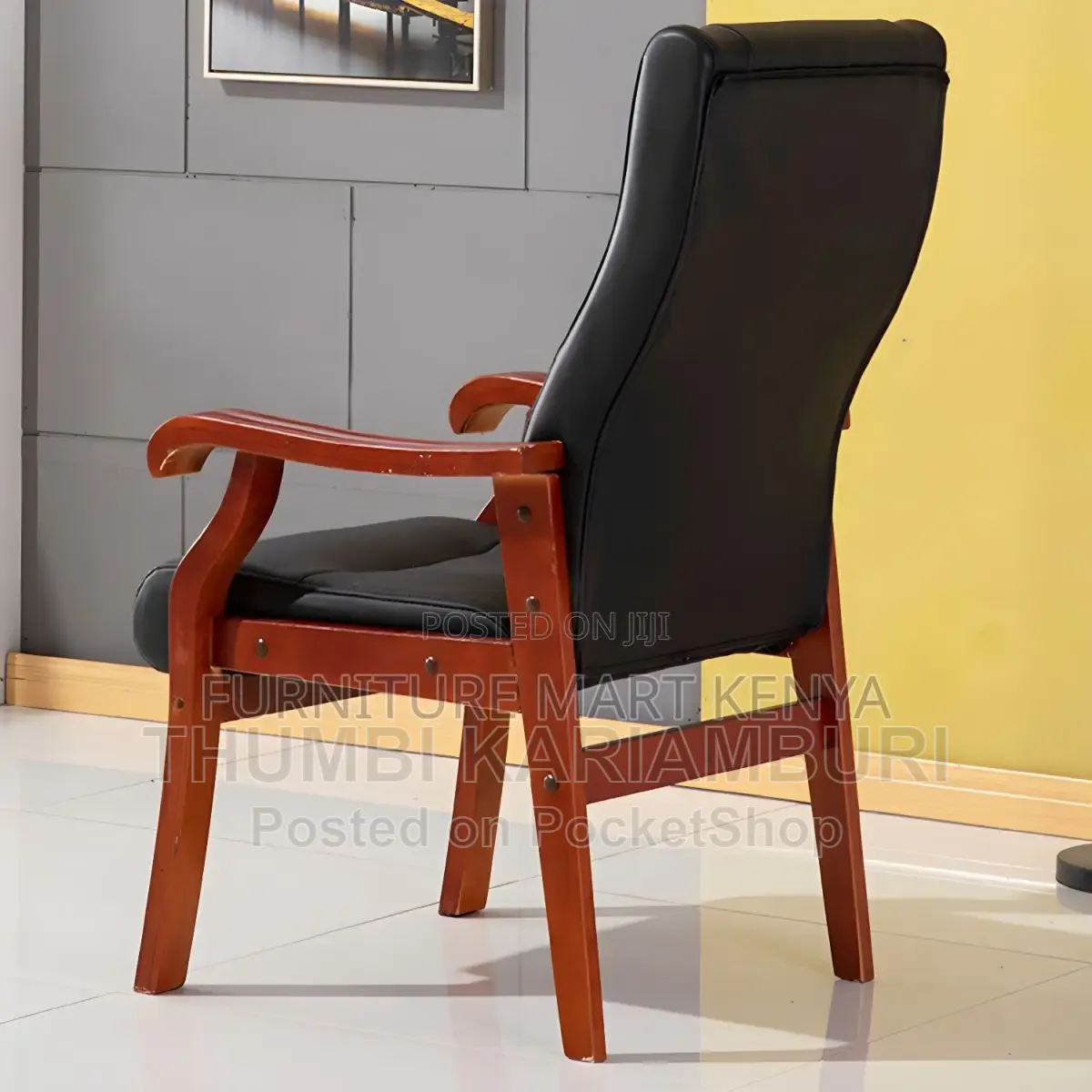Office Chair : Modern Brown Leather Executive Chair 4