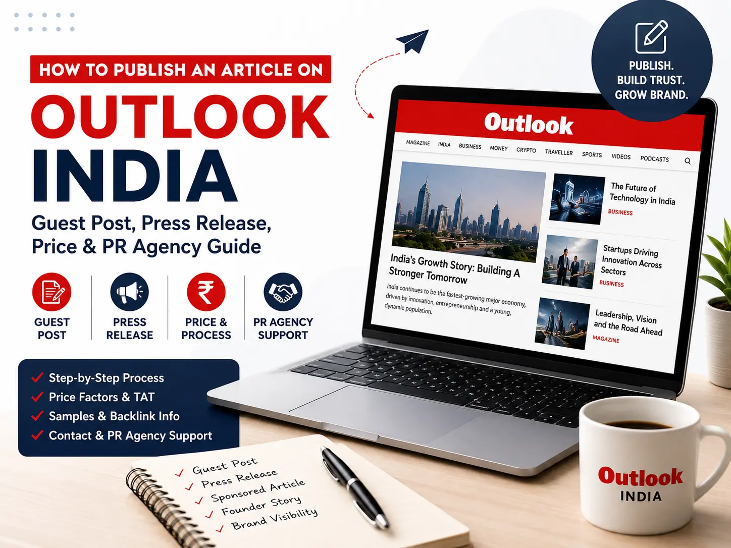 How to Publish an Article on Outlook India: Guest Post, Press Release, Price