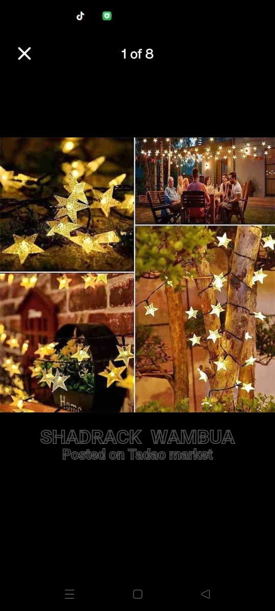 Solar Powered Outdoor Star Lights – Christmas Theme 2