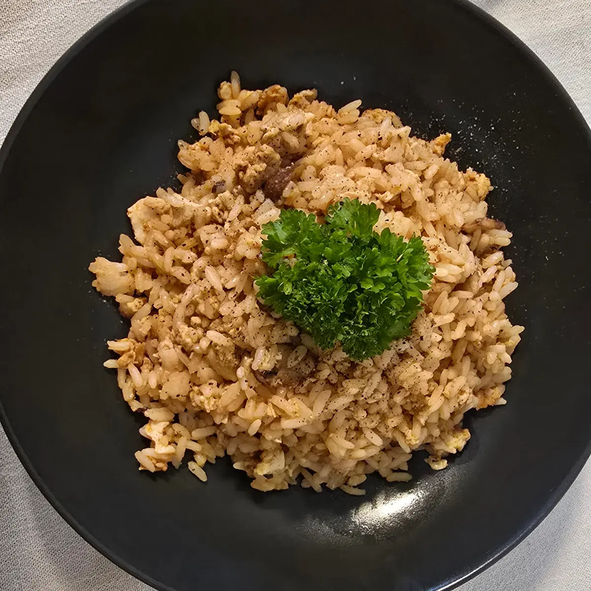 EGG RICE WITH MUSHROOMS Recipe - Rocely