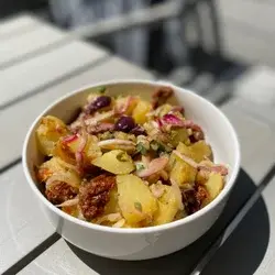Mediterranean Potato Salad with Sun-Dried Tomatoes and Apricot Vinegar Recipe - Rocely