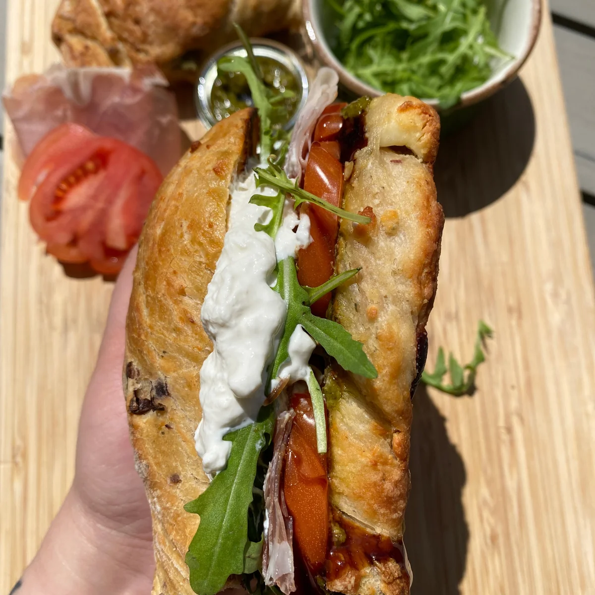 Grilled Ciabatta Prosciutto Burrata Sandwich Recipe - Rocely