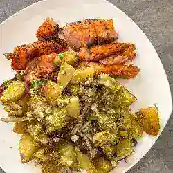 Salmon with Potato Salad Recipe - Rocely