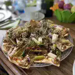 Flammkuchen met Asperges