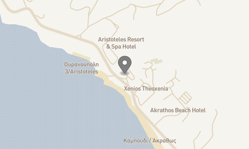 Lokation for Hotel Akti Ouranoupoli
