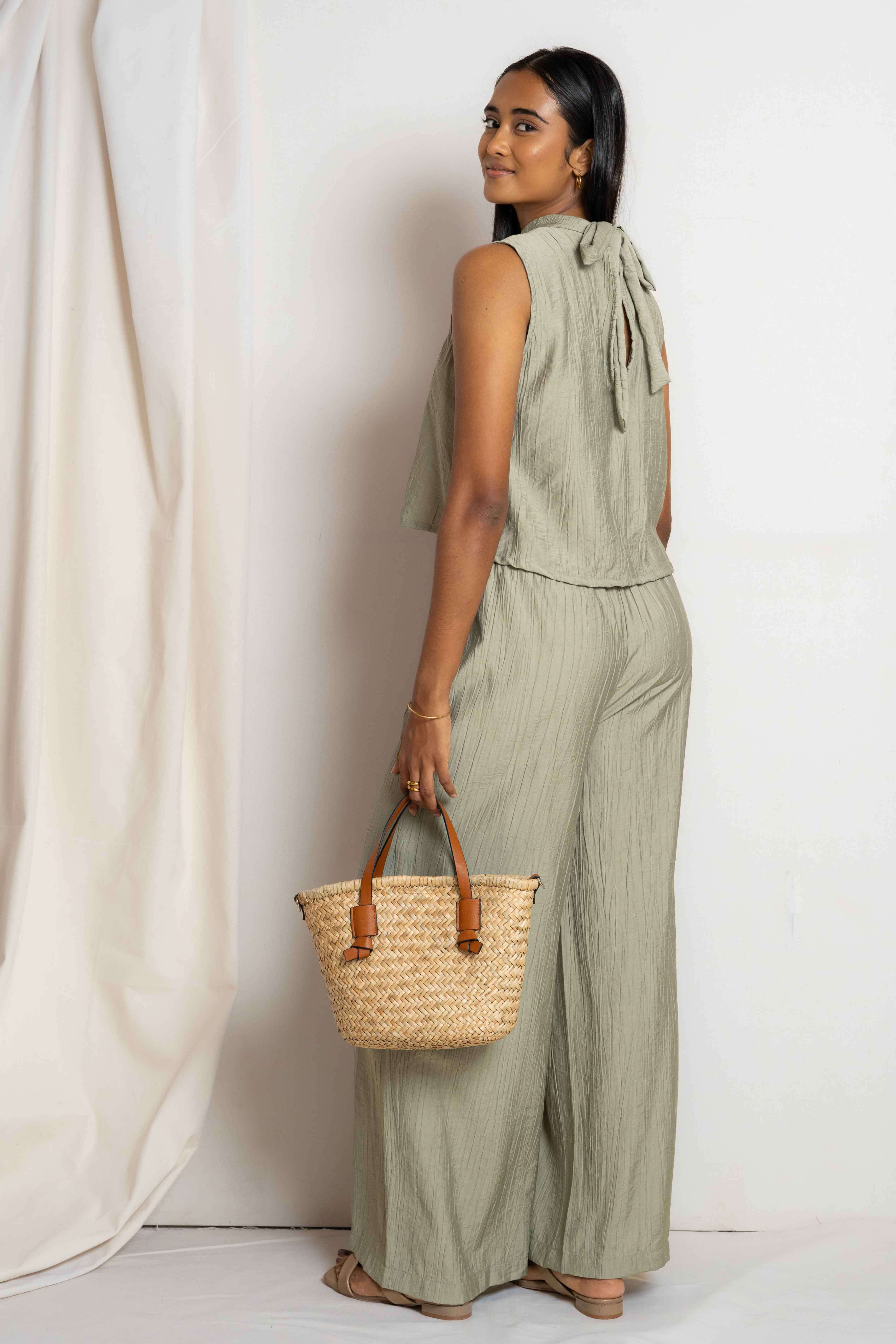 NICOLETTA TROUSER SAGE - Alternative