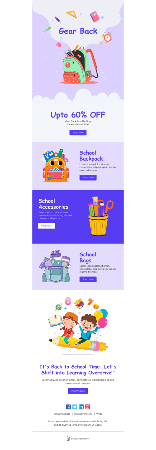 Gear Back Email Template