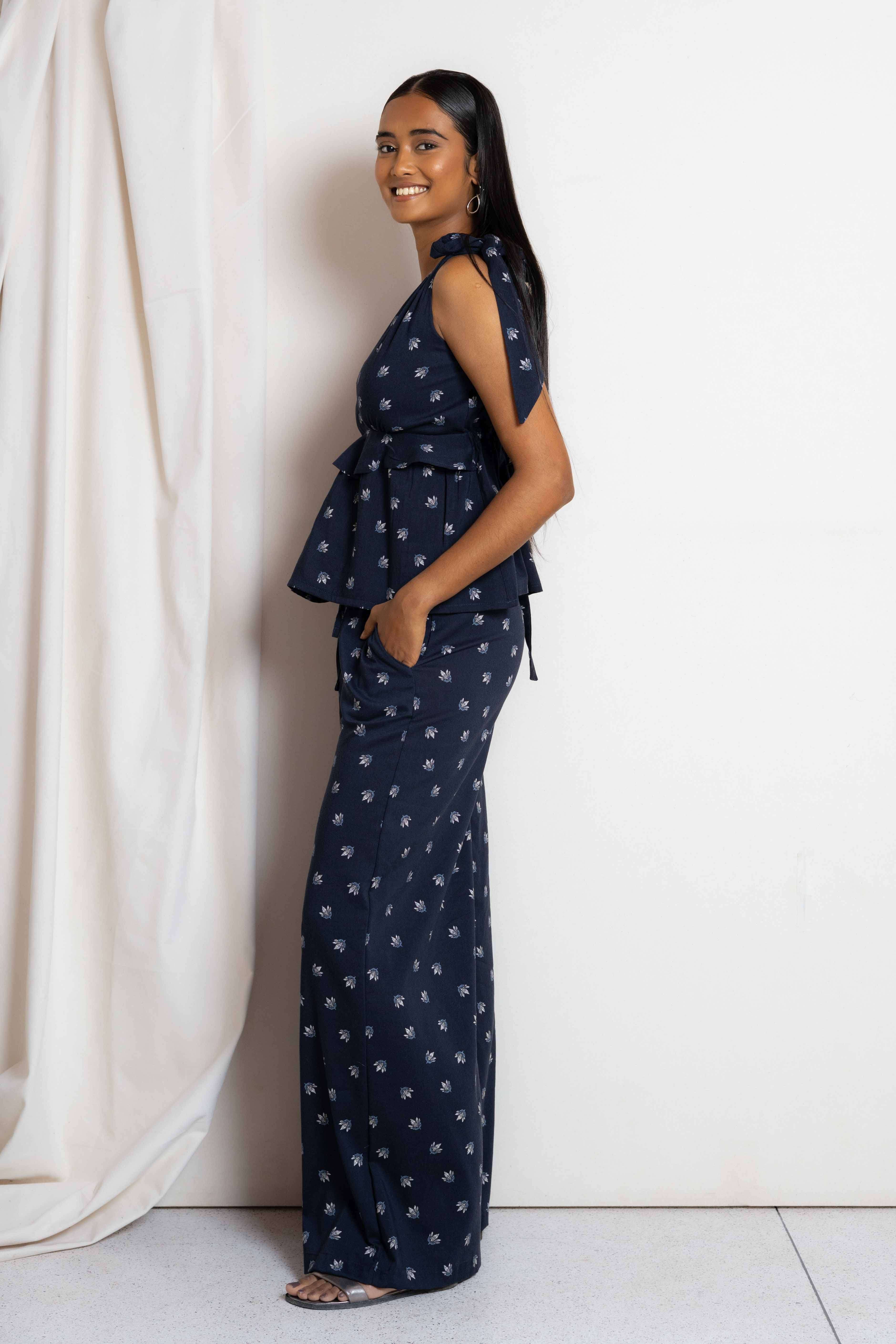 NICOLETTA TROUSER MOONLEAF - Alternative