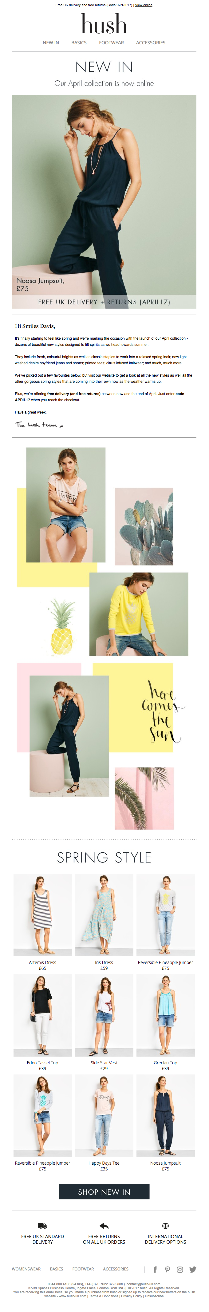New In Our April Collection Has Just Landed