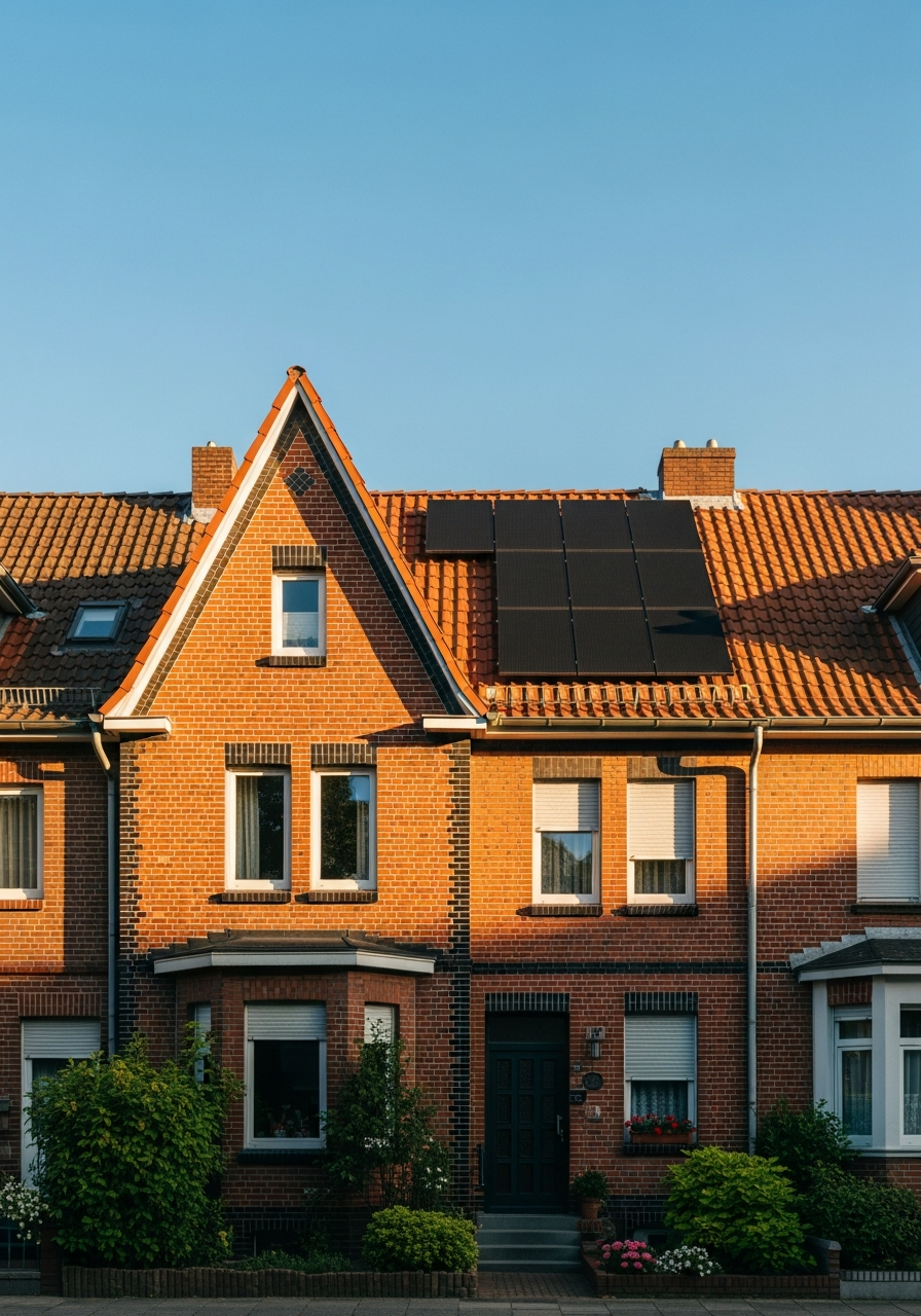 Reihenhaus mit Solar, sonnig