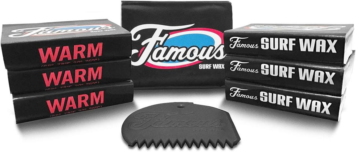 Famous Surf Wax Warm six-bar kit with wax comb