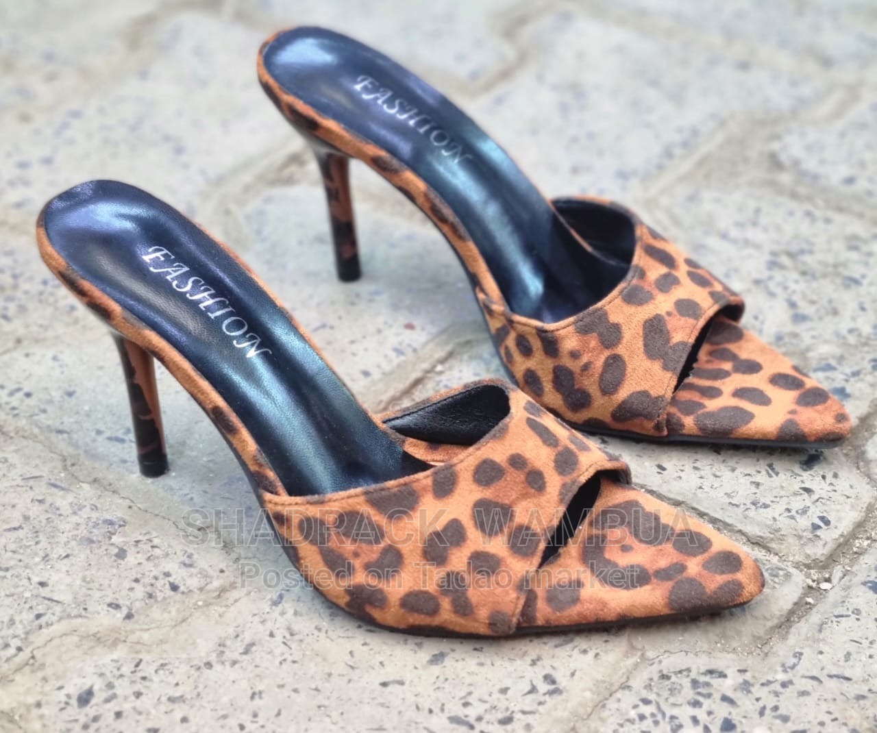 Leopard print pointed-toe stiletto mules 2