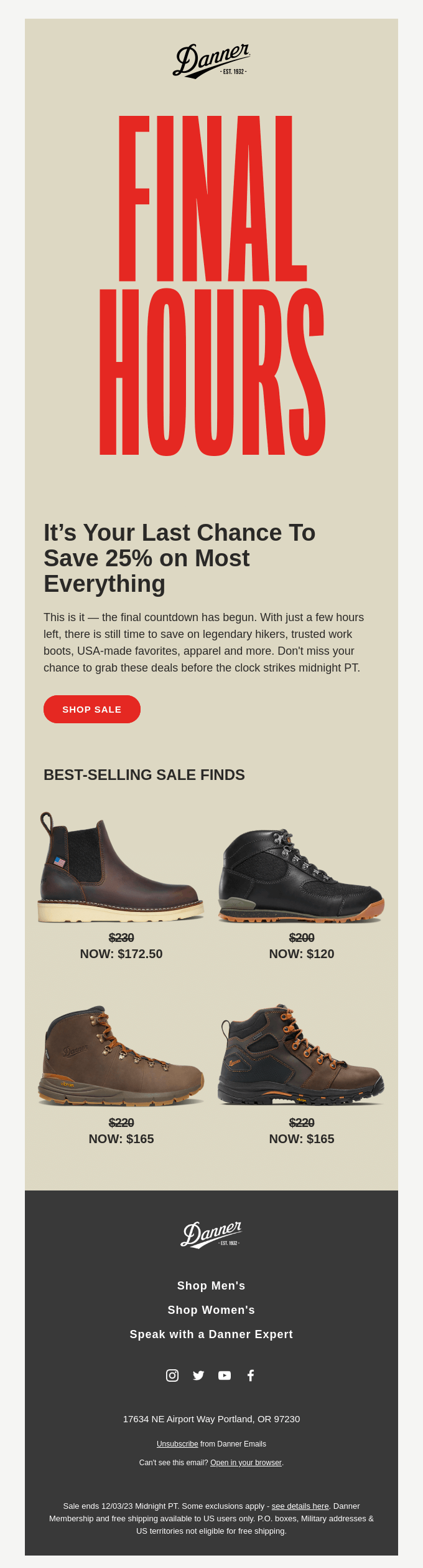 25 Off Most Everything Ends Soon