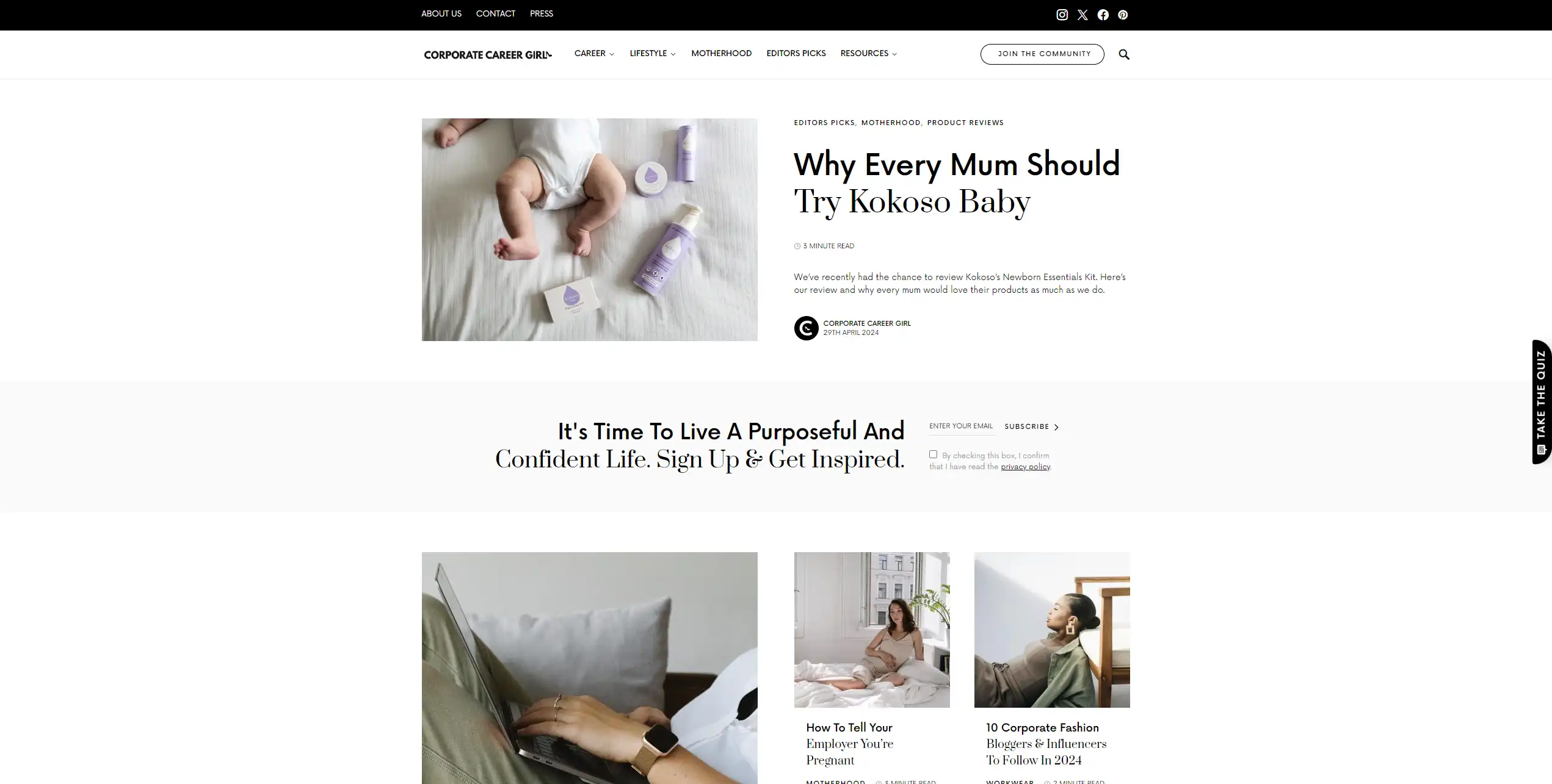 Preview of corporatecareergirl.com