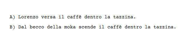 La didascalia in sceneggiatura - Esempio