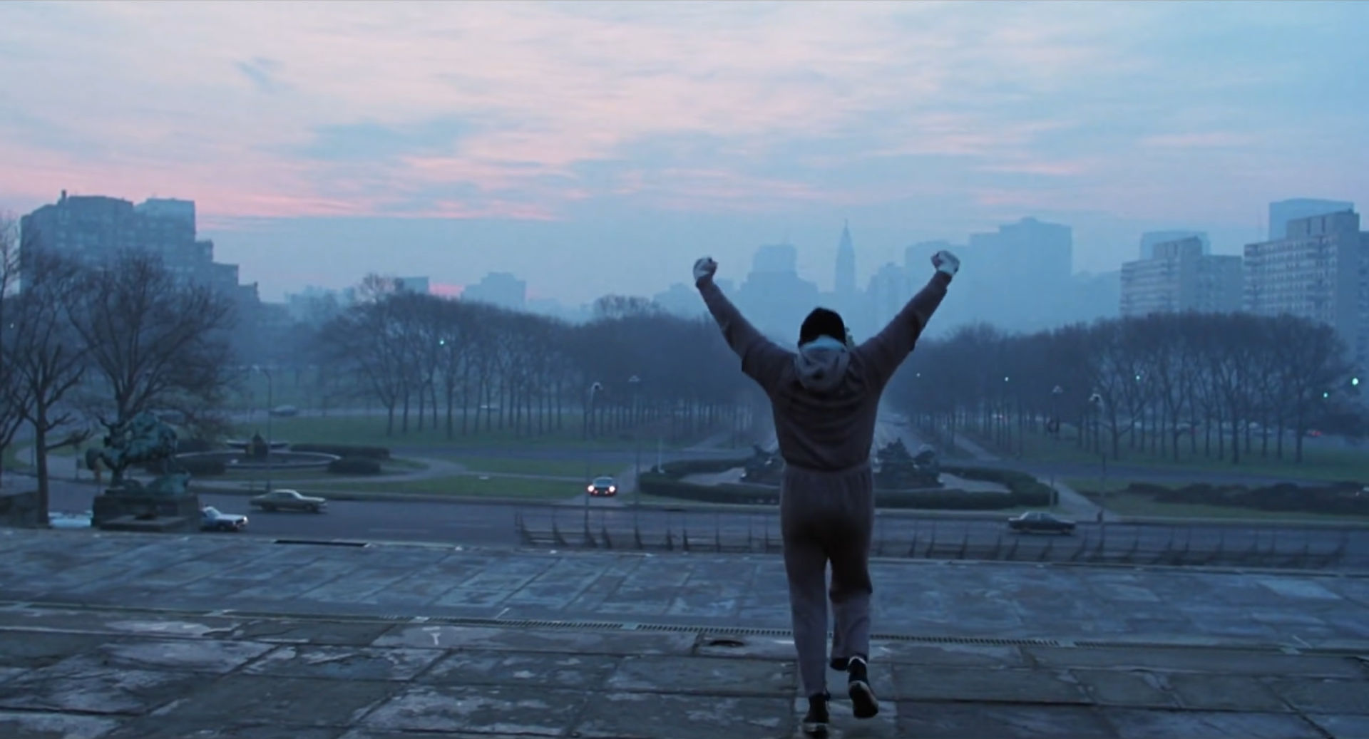 Il campo lungo: Frame del film Rocky