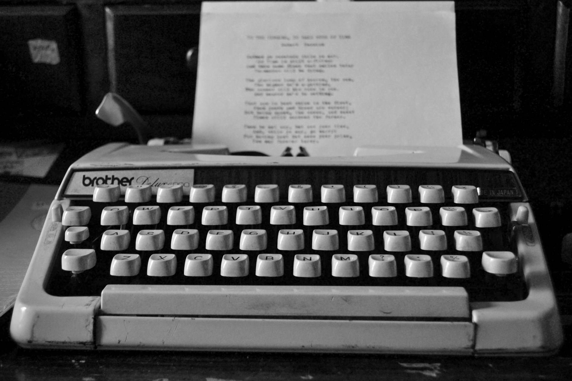 Macchina da scrivere - Sceneggiatura agli albori