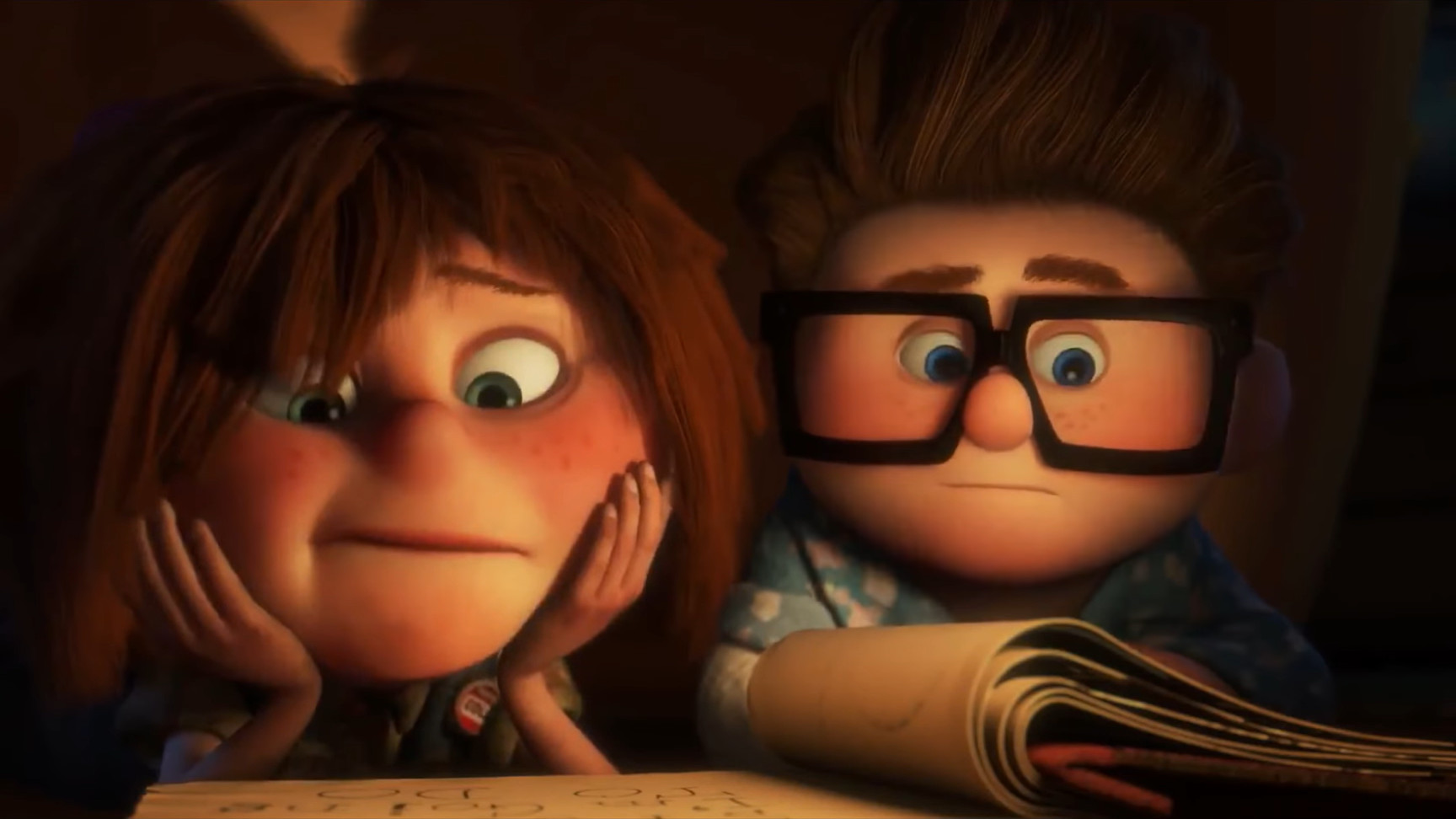 Up - Frame del film - Carl e Ellie da bambini