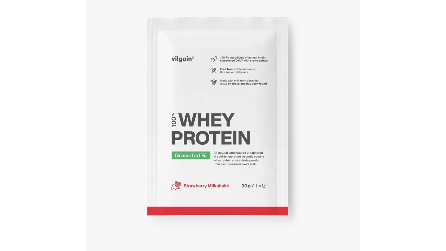 Vilgain Grass-Fed Whey Protein - Jahoda