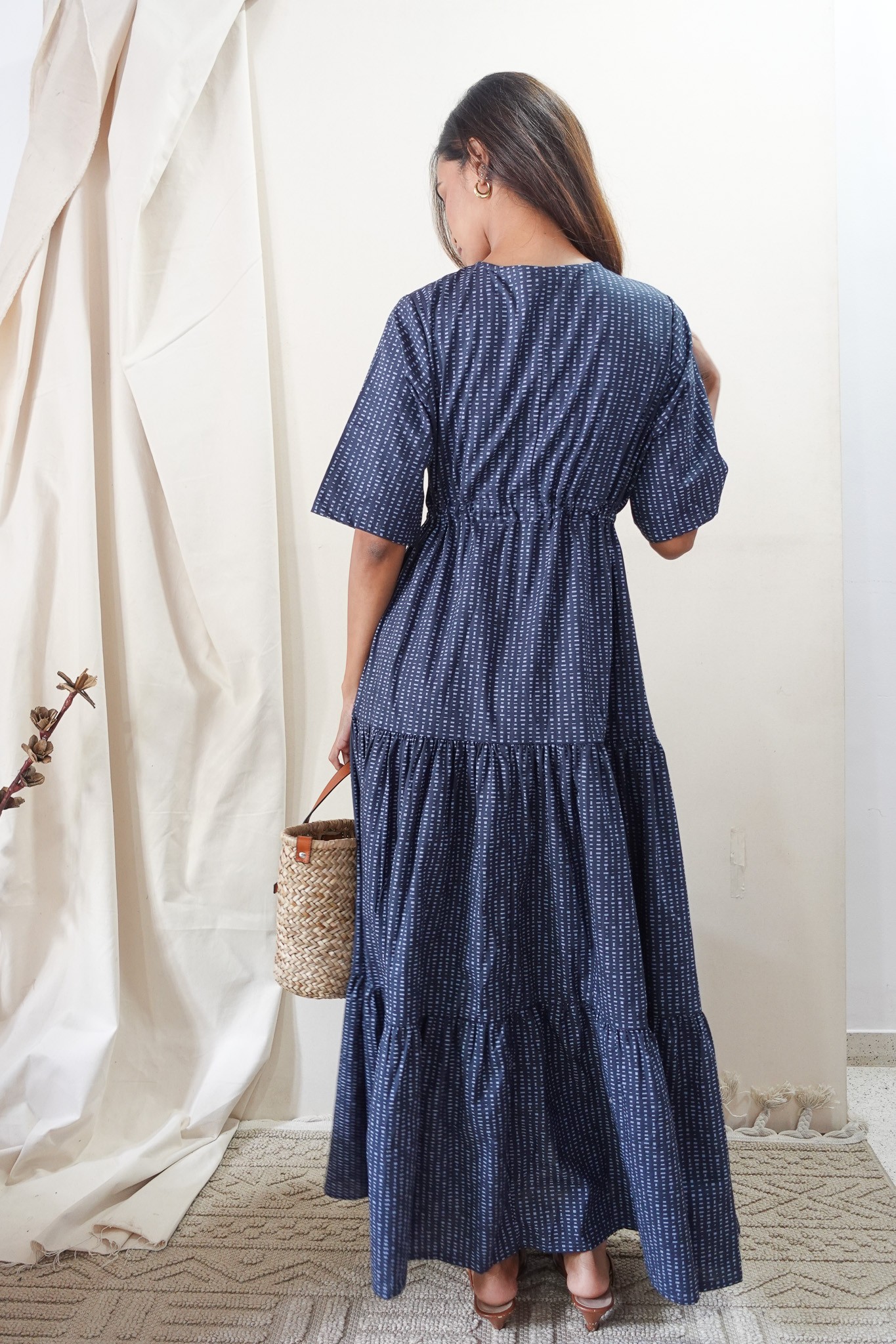 ANDREA DRESS LILAC GRID - Alternative