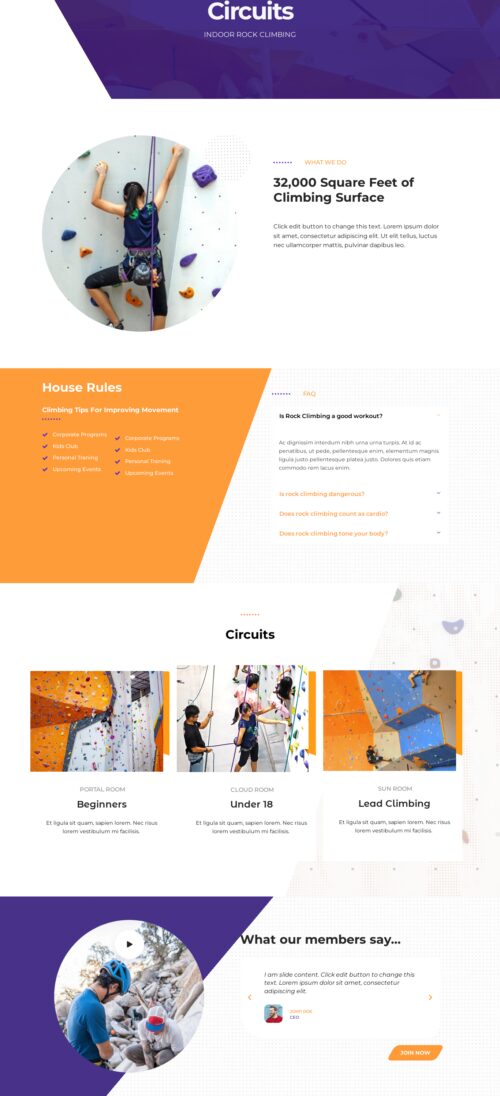 Indoor Rock Climbing Services