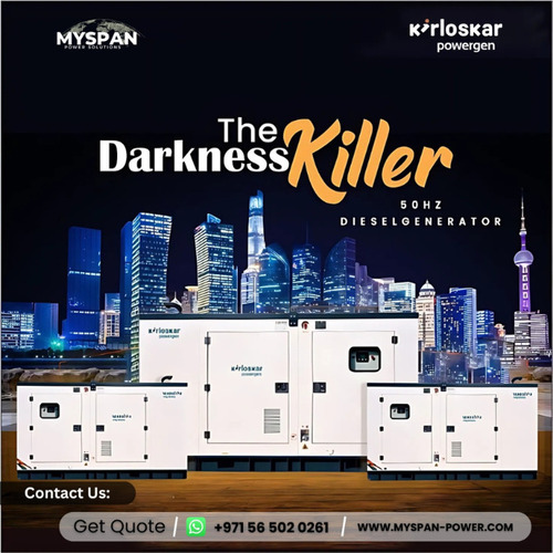 Generators in Dubai , Kirloskar Gensets , Gensets | MySpan-Power