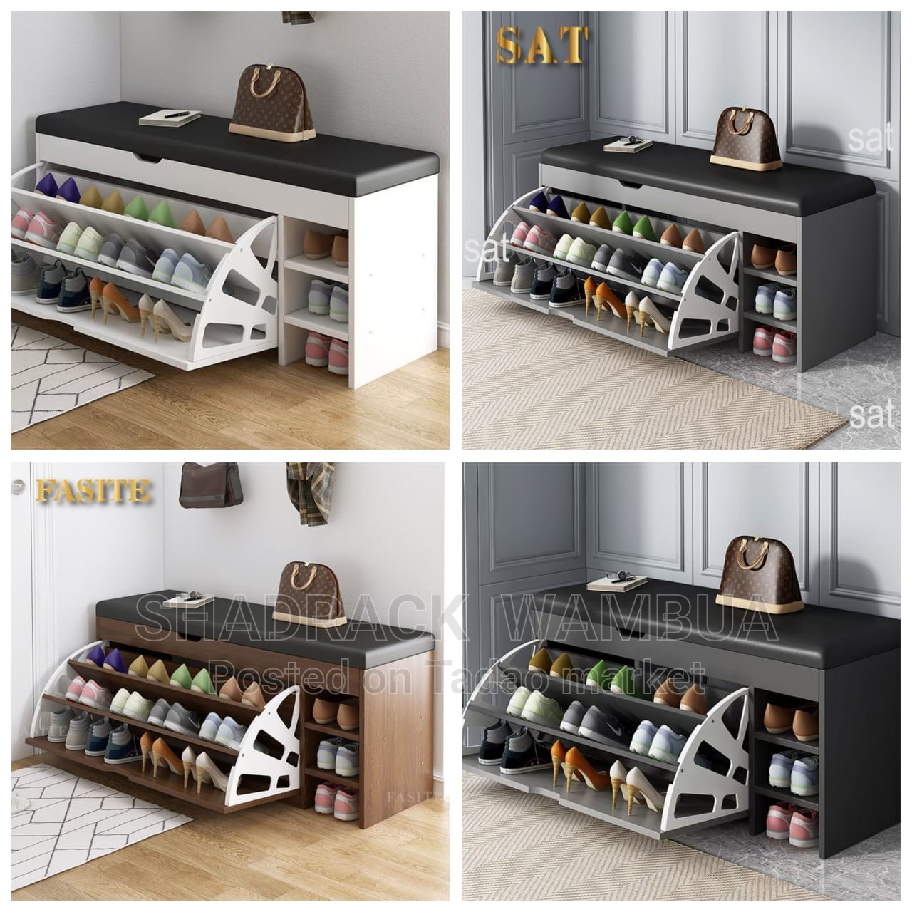 Modern Bucket flip shoe cabinet 2
