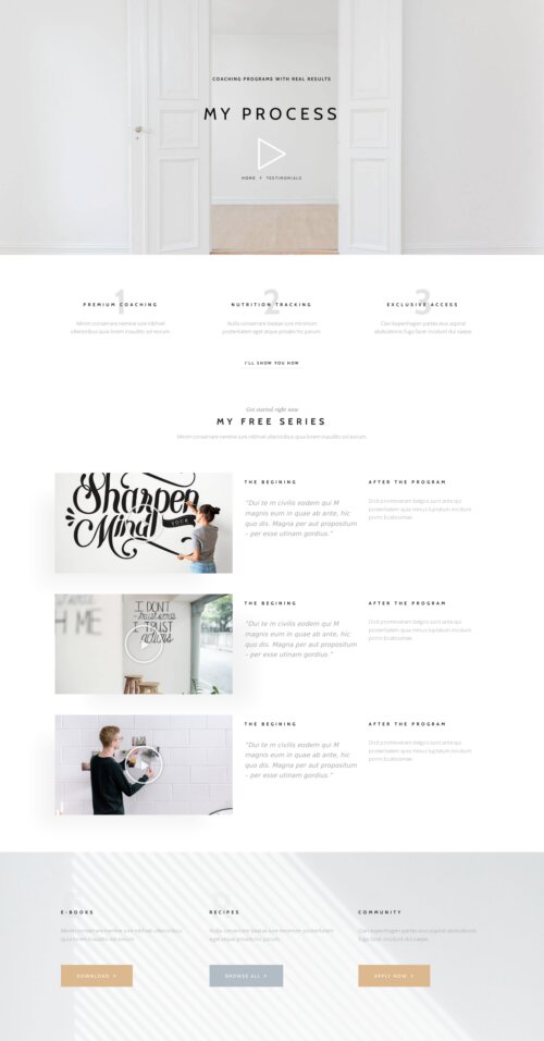 Minimalist Lifestyle My Process