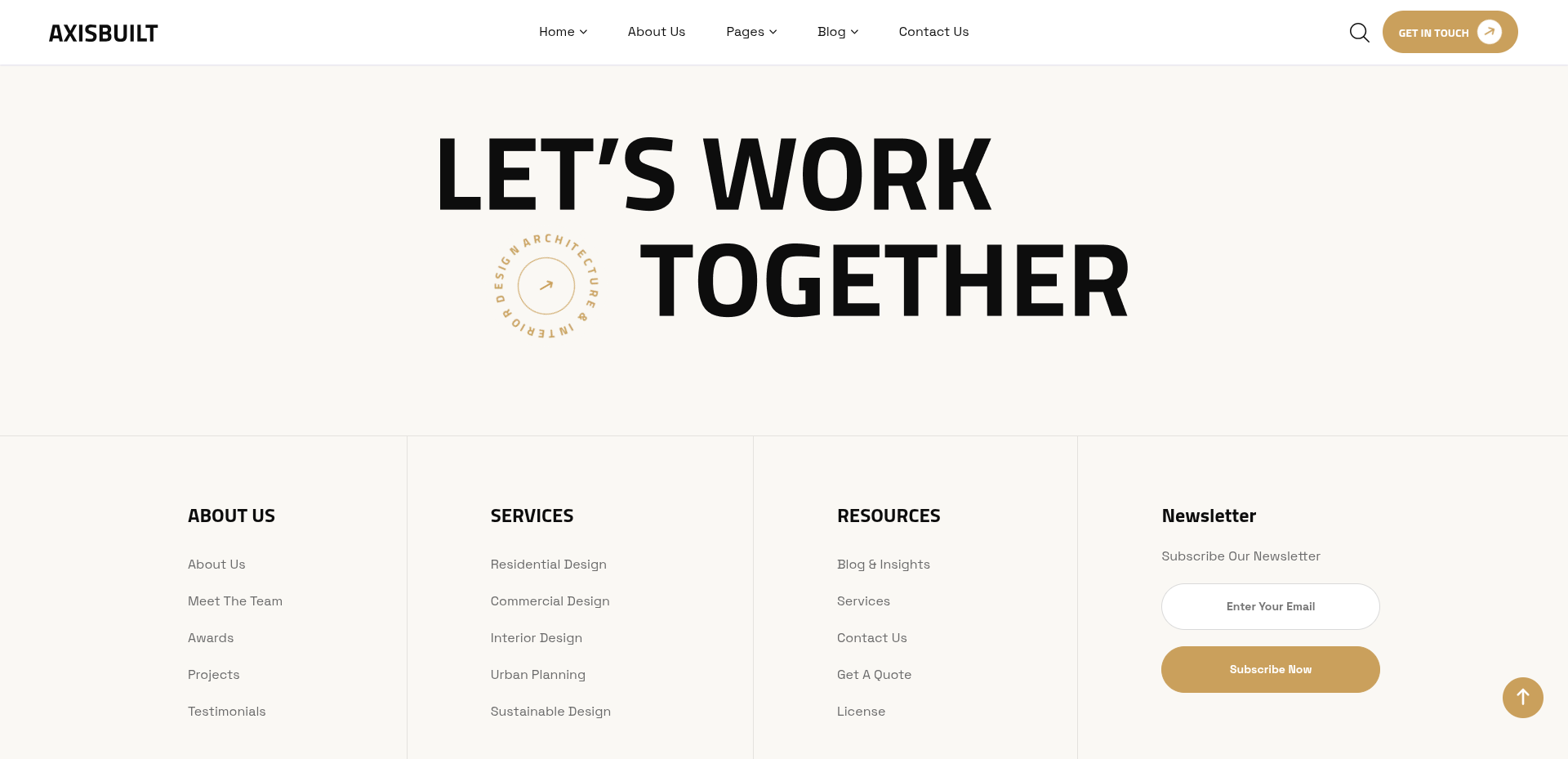 AxisBuilt Construction Company Website project screenshot 2