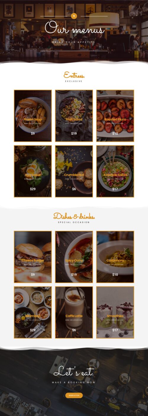 Restaurant & Cafe Menu Restaurant 2