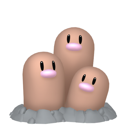 Dugtrio - Ground type Pokemon