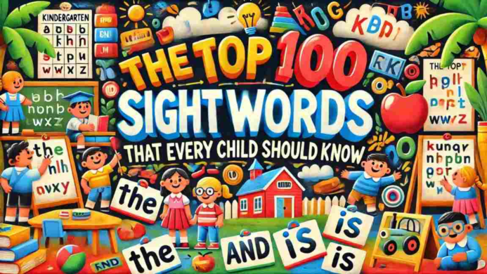 The Top 100 Sight Words for Kindergarten That Every Child Should Know