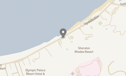 Lokation for Oceanis Hotel m/All Inclusive