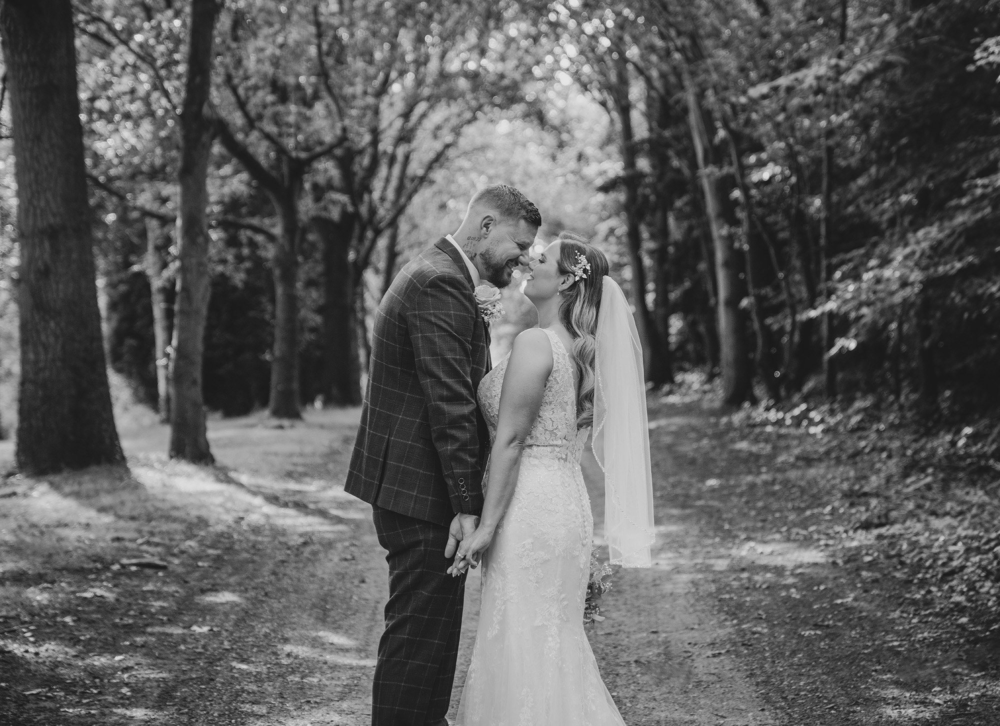 Bride and groom portrait, surrey wedding photographer