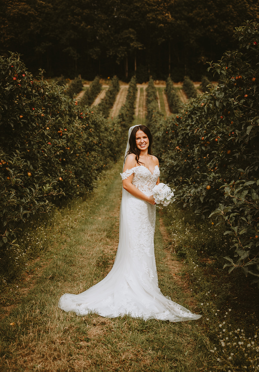 Bridal portrait, the barnyard, kent