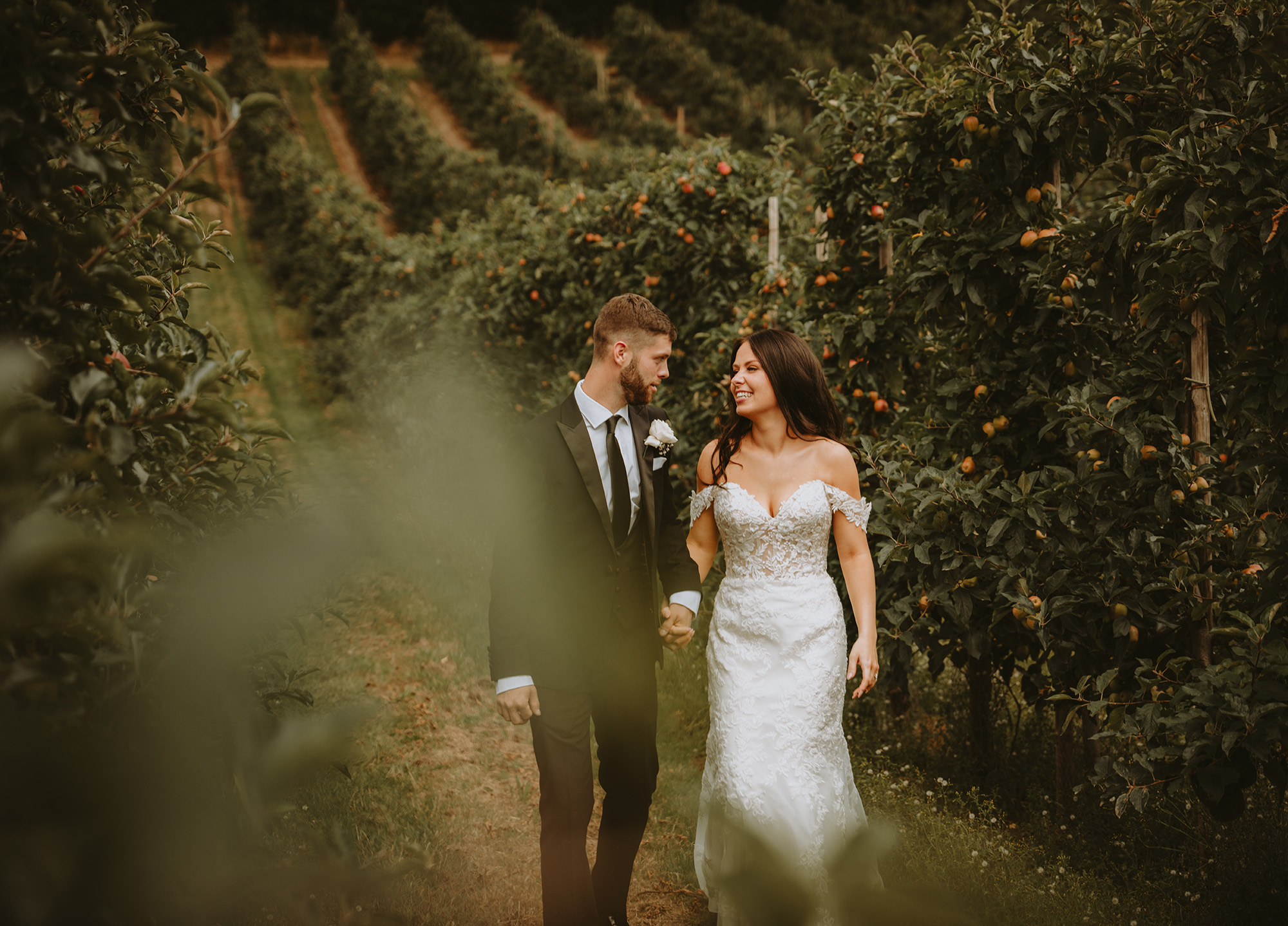 Bride and groom portrait, kent