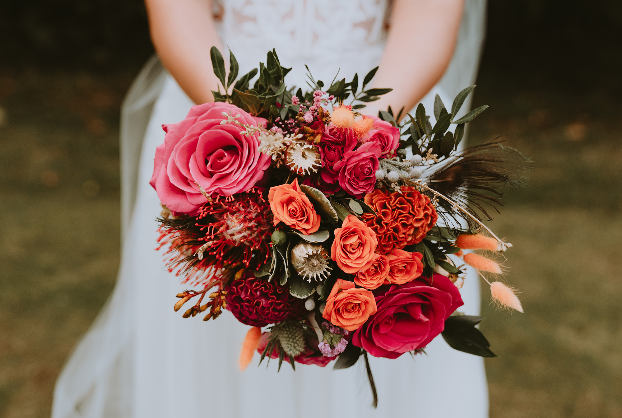 Bridal vibrant bouquet 