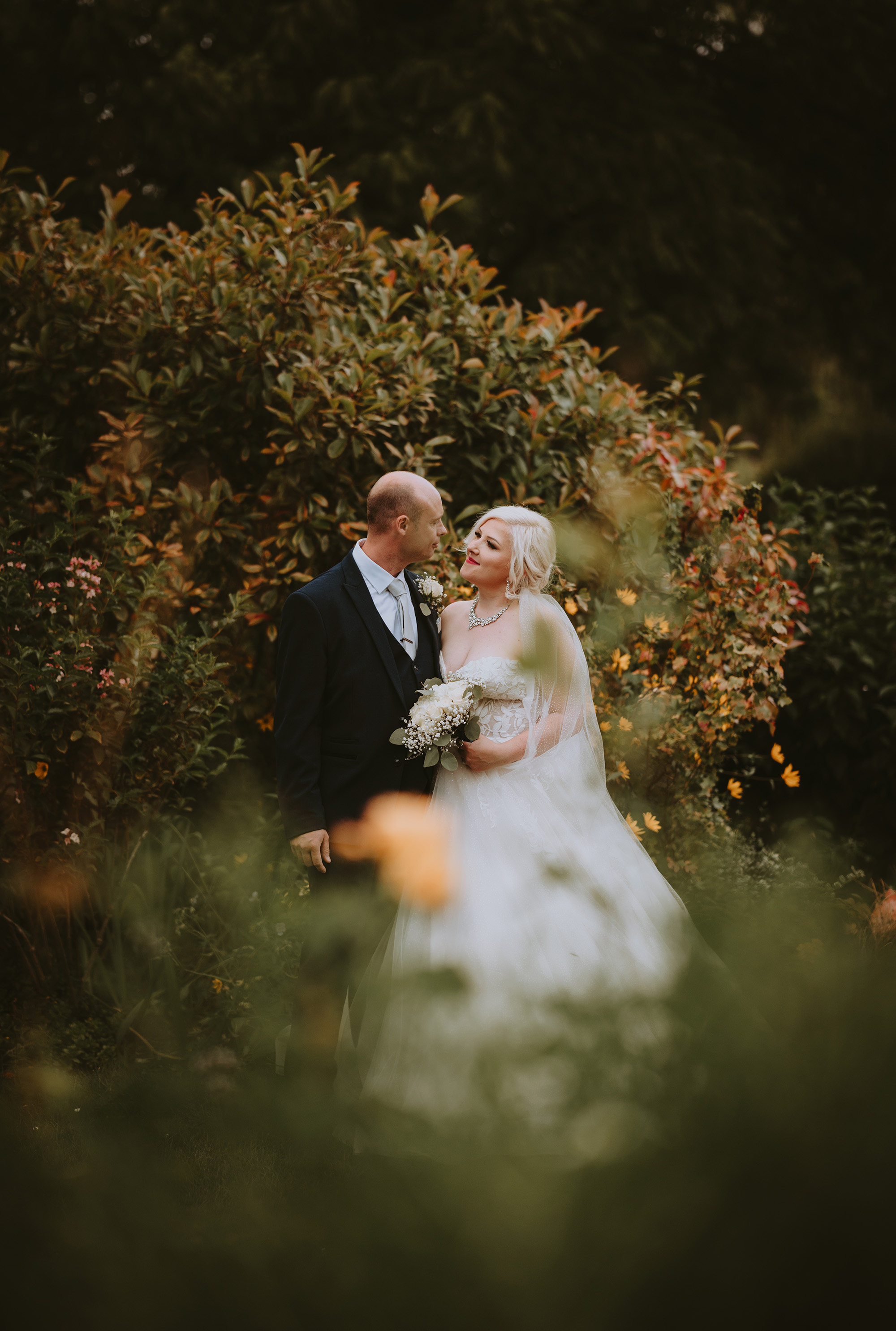 Bride and groom portrait, kent