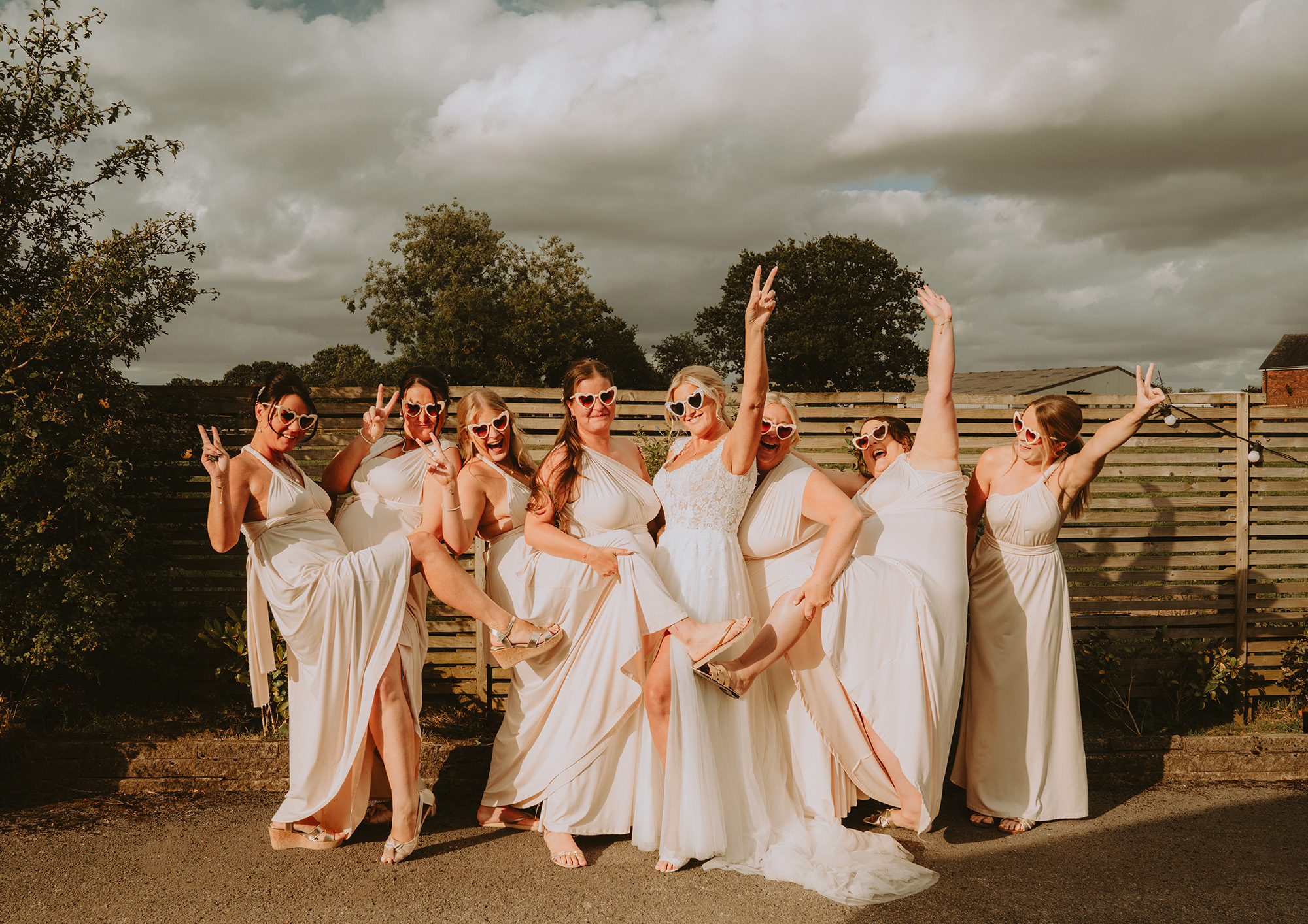 Bride and bridesmaids, manchester wedding photographer