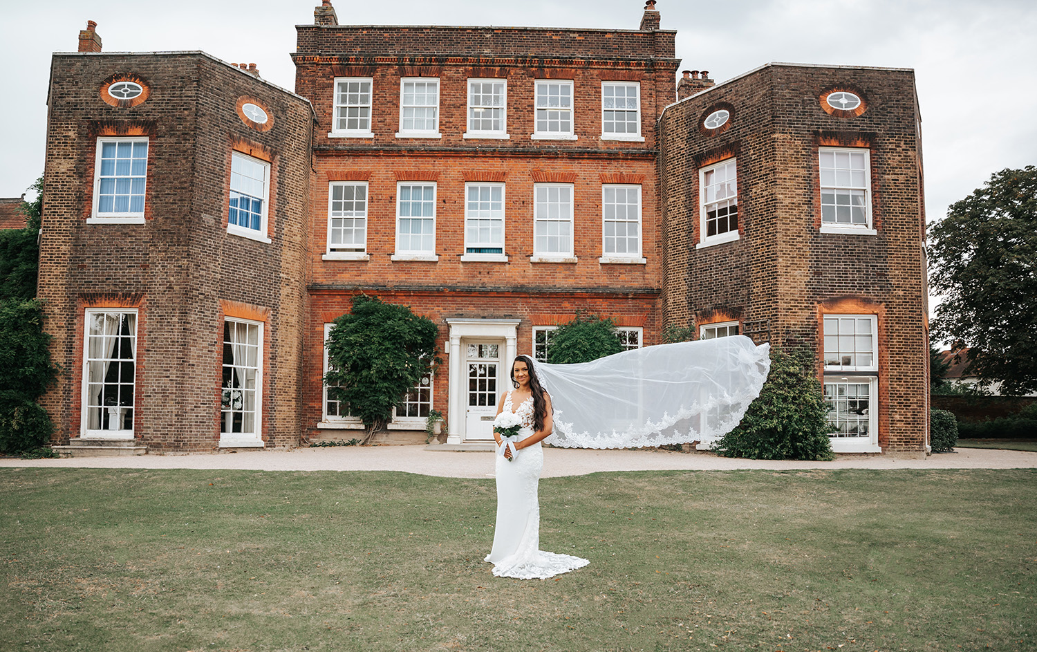 Bridal and veil portrait