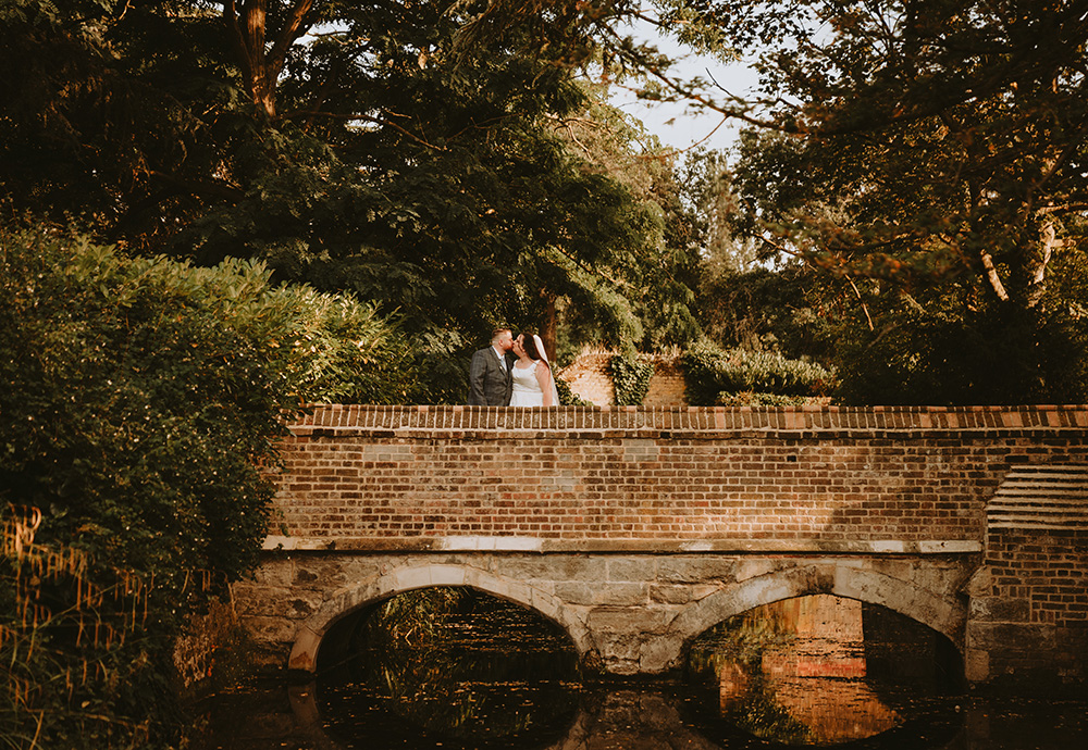 Bride and groom portrait, london